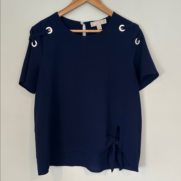 Michael Kors Tops - Michael Kors Navy Blouse with Grommet Accents
